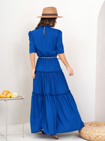 Сукня максі ISSA Plus модель 13974_blue — фото 3 - INTERTOP