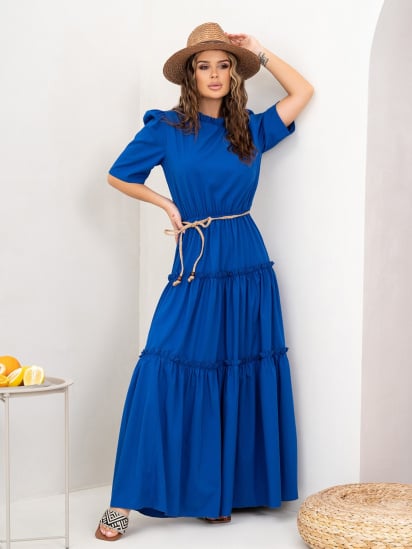 Сукня максі ISSA Plus модель 13974_blue — фото - INTERTOP