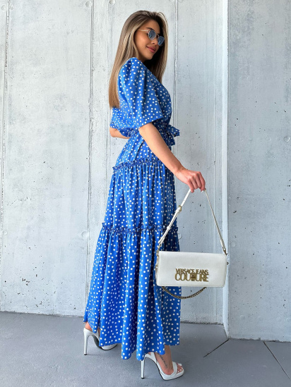 Платье макси ISSA Plus модель 13975_blue — фото - INTERTOP