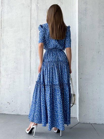 Платье макси ISSA Plus модель 13975_blue — фото 3 - INTERTOP