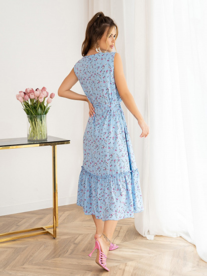 Платье миди ISSA Plus модель 13988_blue — фото 3 - INTERTOP