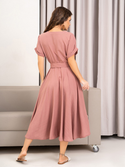 Платье миди ISSA Plus модель 13998_pink — фото 3 - INTERTOP