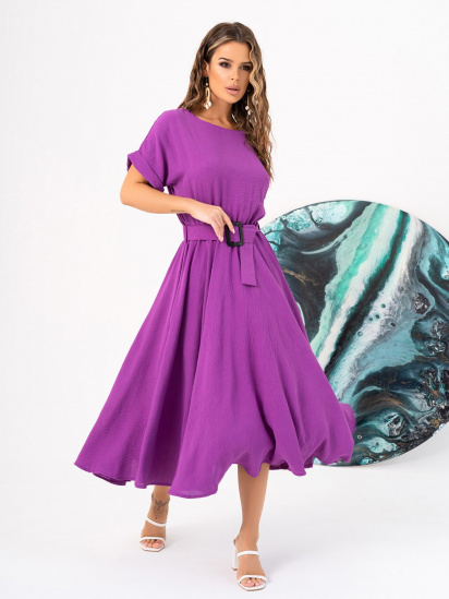 Сукня міді ISSA Plus модель 13998_purple — фото - INTERTOP