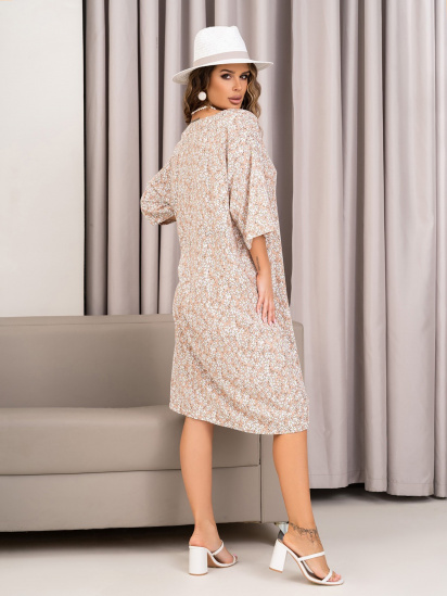 Платье миди ISSA Plus модель 14000_beige — фото - INTERTOP