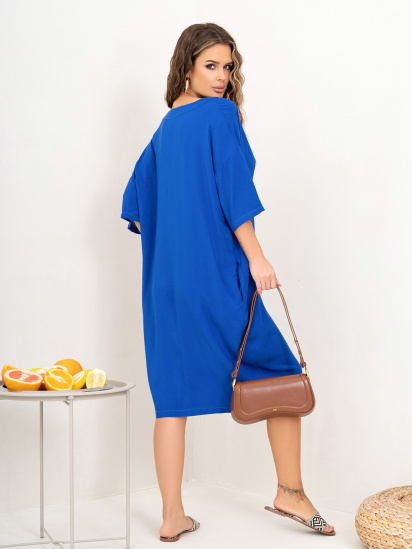 Платье миди ISSA Plus модель 14003_blue — фото 3 - INTERTOP