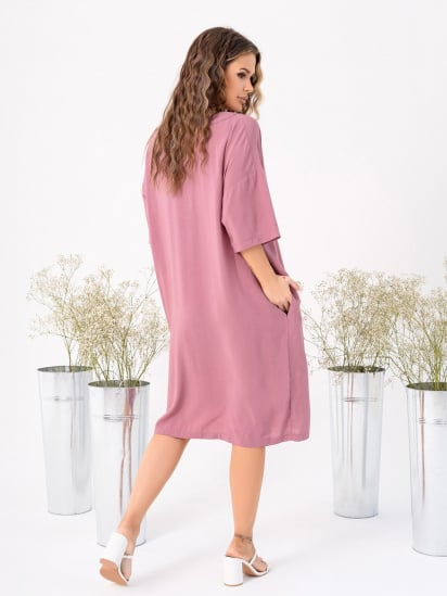Сукня міді ISSA Plus модель 14003_pink — фото 3 - INTERTOP