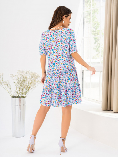 Платье мини ISSA Plus модель 14007_multicolor — фото 3 - INTERTOP