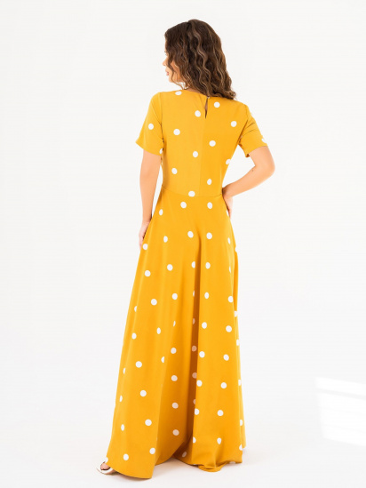 Сукня максі ISSA Plus модель 14009_mustard — фото 3 - INTERTOP