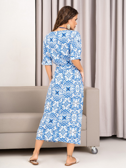 Платье миди ISSA Plus модель 14021_blue — фото 3 - INTERTOP