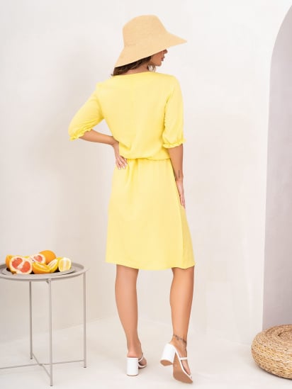 Сукня міні ISSA Plus модель 14022_yellow — фото 3 - INTERTOP