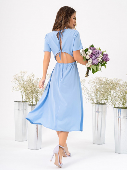 Платье миди ISSA Plus модель 14031_blue — фото 4 - INTERTOP