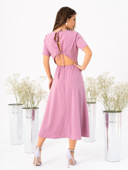 Сукня міді ISSA Plus модель 14031_pink — фото 3 - INTERTOP