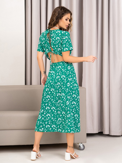 Платье миди ISSA Plus модель 14033_green — фото 3 - INTERTOP