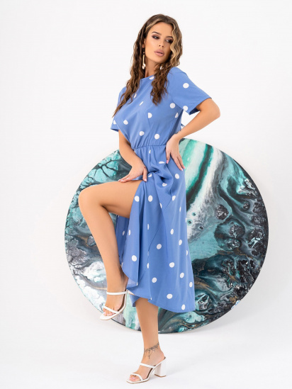 Сукня міді ISSA Plus модель 14034_blue — фото - INTERTOP