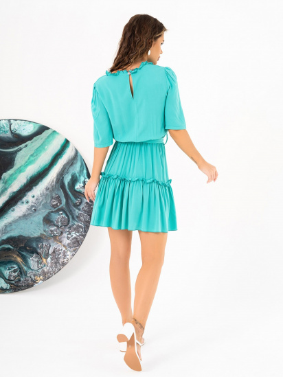 Платье мини ISSA Plus модель 14044_green — фото 3 - INTERTOP