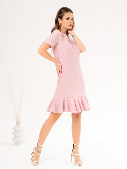 Сукня міні ISSA Plus модель 14052_pink — фото - INTERTOP