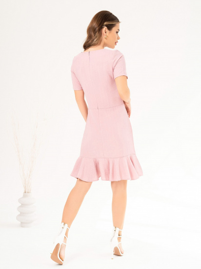 Платье мини ISSA Plus модель 14052_pink — фото 3 - INTERTOP