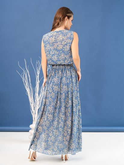 Платье макси ISSA Plus модель 14057_blue — фото 3 - INTERTOP