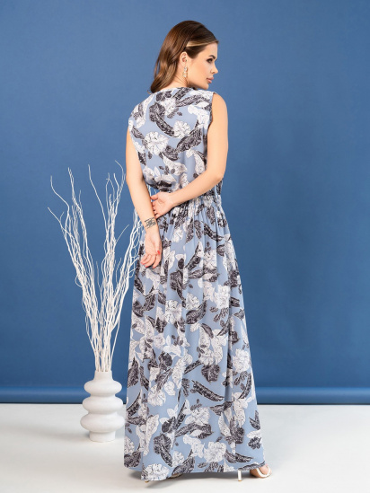 Платье макси ISSA Plus модель 14062_blue — фото 3 - INTERTOP