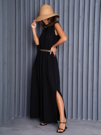 Платье макси ISSA Plus модель 14063A_черный — фото - INTERTOP