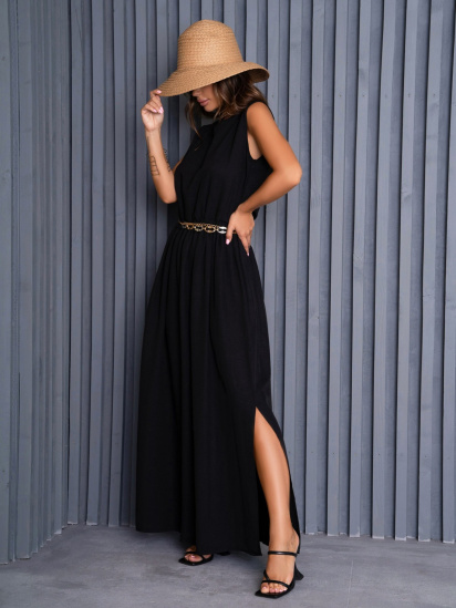 Сукня максі ISSA Plus модель 14063_black — фото - INTERTOP