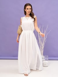 Молочный - Платье макси ISSA Plus