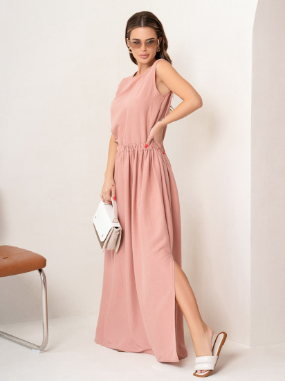 Платье макси ISSA Plus модель 14063_pink — фото - INTERTOP