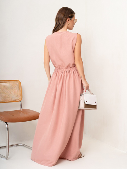 Платье макси ISSA Plus модель 14063_pink — фото 3 - INTERTOP