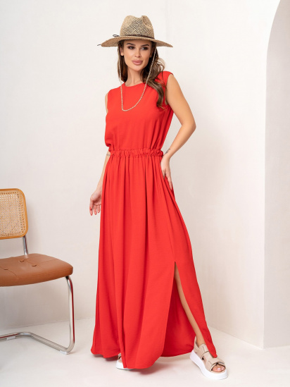 Платье макси ISSA Plus модель 14063_red — фото - INTERTOP