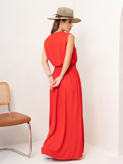 Платье макси ISSA Plus модель 14063_red — фото 3 - INTERTOP