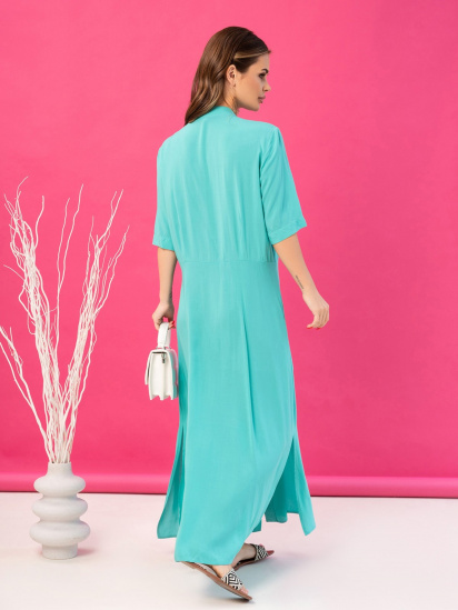Сукня максі ISSA Plus модель 14072_turquoise — фото 3 - INTERTOP