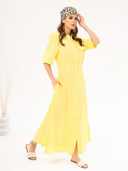 Платье макси ISSA Plus модель 14072_yellow — фото - INTERTOP