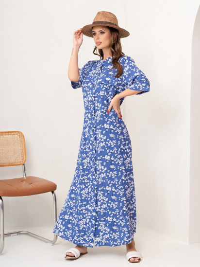 Сукня максі ISSA Plus модель 14073_blue — фото - INTERTOP