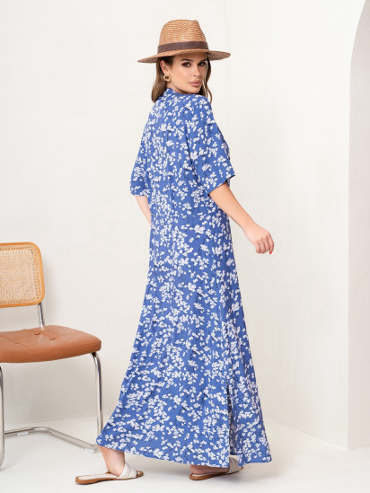 Сукня максі ISSA Plus модель 14073_blue — фото 3 - INTERTOP