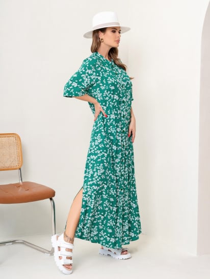 Сукня максі ISSA Plus модель 14073_green — фото - INTERTOP