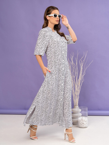 Платье макси ISSA Plus модель 14075_white — фото - INTERTOP