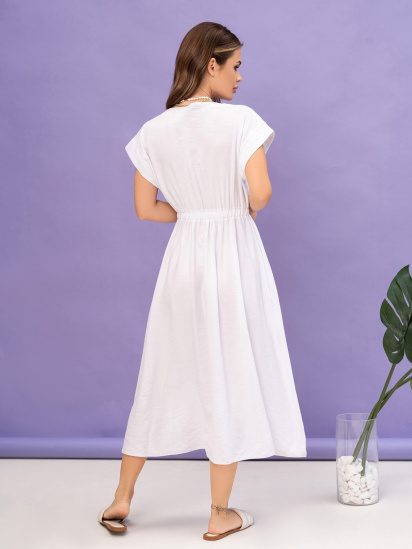 Платье миди ISSA Plus модель 14078_white — фото 3 - INTERTOP
