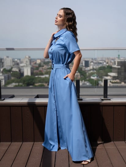 Сукня максі ISSA Plus модель 14089_blue — фото - INTERTOP