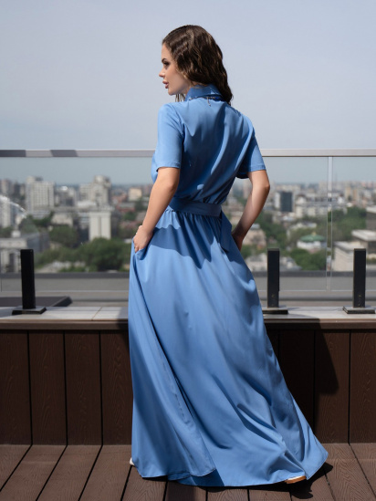 Сукня максі ISSA Plus модель 14089_blue — фото 3 - INTERTOP