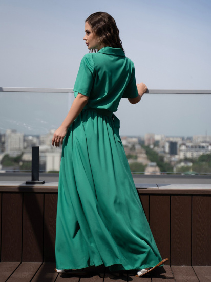 Сукня максі ISSA Plus модель 14089_green — фото 3 - INTERTOP