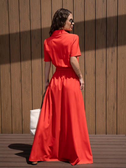 Платье макси ISSA Plus модель 14089_red — фото 3 - INTERTOP