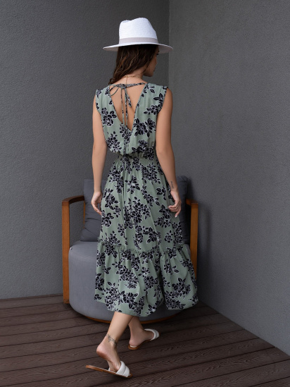 Сукня міді ISSA Plus модель 14095_olive — фото 3 - INTERTOP