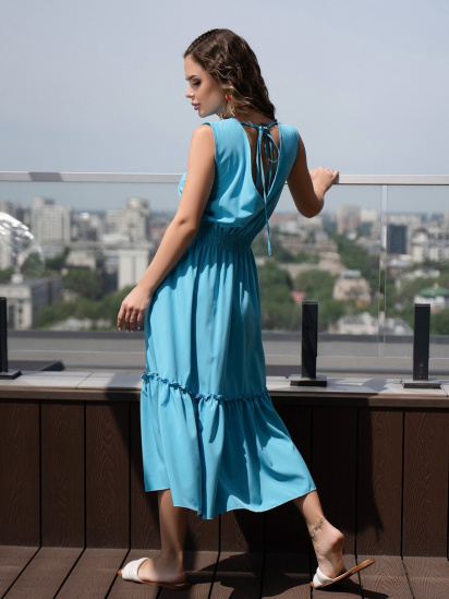 Платье миди ISSA Plus модель 14096_blue — фото 3 - INTERTOP