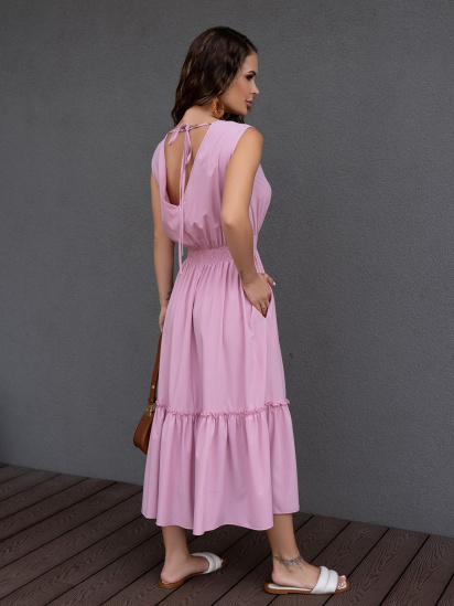 Сукня міді ISSA Plus модель 14096_pink — фото 3 - INTERTOP