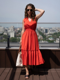 Красный - Платье миди ISSA Plus