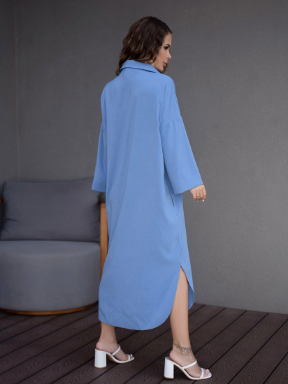 Платье миди ISSA Plus модель 14099_blue — фото 3 - INTERTOP