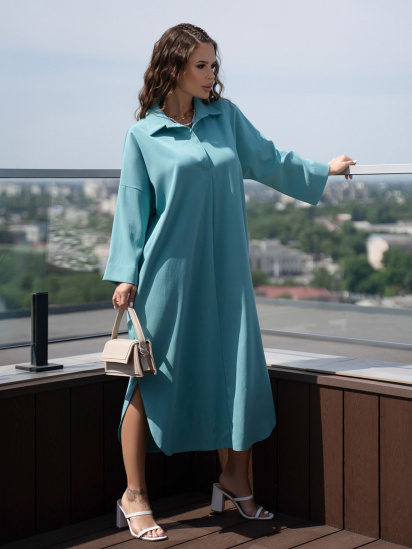 Платье миди ISSA Plus модель 14099_turquoise — фото - INTERTOP