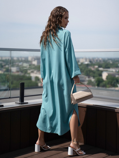 Сукня міді ISSA Plus модель 14099_turquoise — фото 3 - INTERTOP