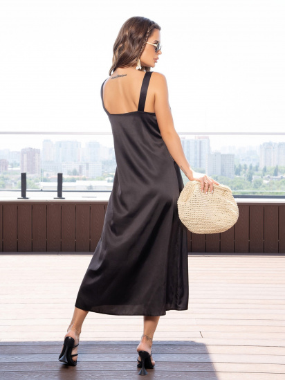 Платье миди ISSA Plus модель 14122_black — фото 3 - INTERTOP