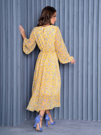 Сукня міді ISSA Plus модель 14133_multicolor — фото 3 - INTERTOP